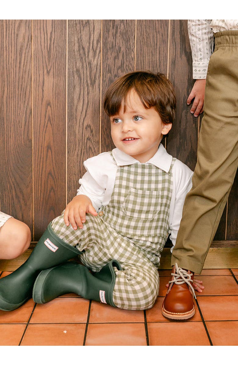 Little Paper Kids Anderson Overall, Alternate, color, Green Gingham