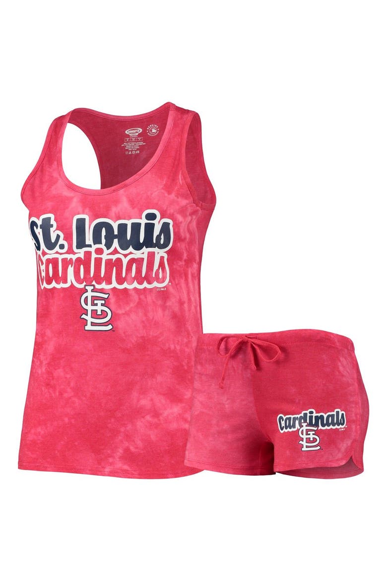 Women's Concepts Sport Red St. Louis Cardinals Billboard Racerback Tank Top & Shorts Set, Main, color, Red