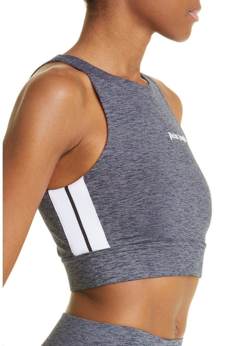 College Crop Cotton Muscle Tank, Alternate, color, MELANGE GREY