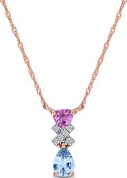Julianna B. Sapphire & Diamond Drop Necklace 14k
