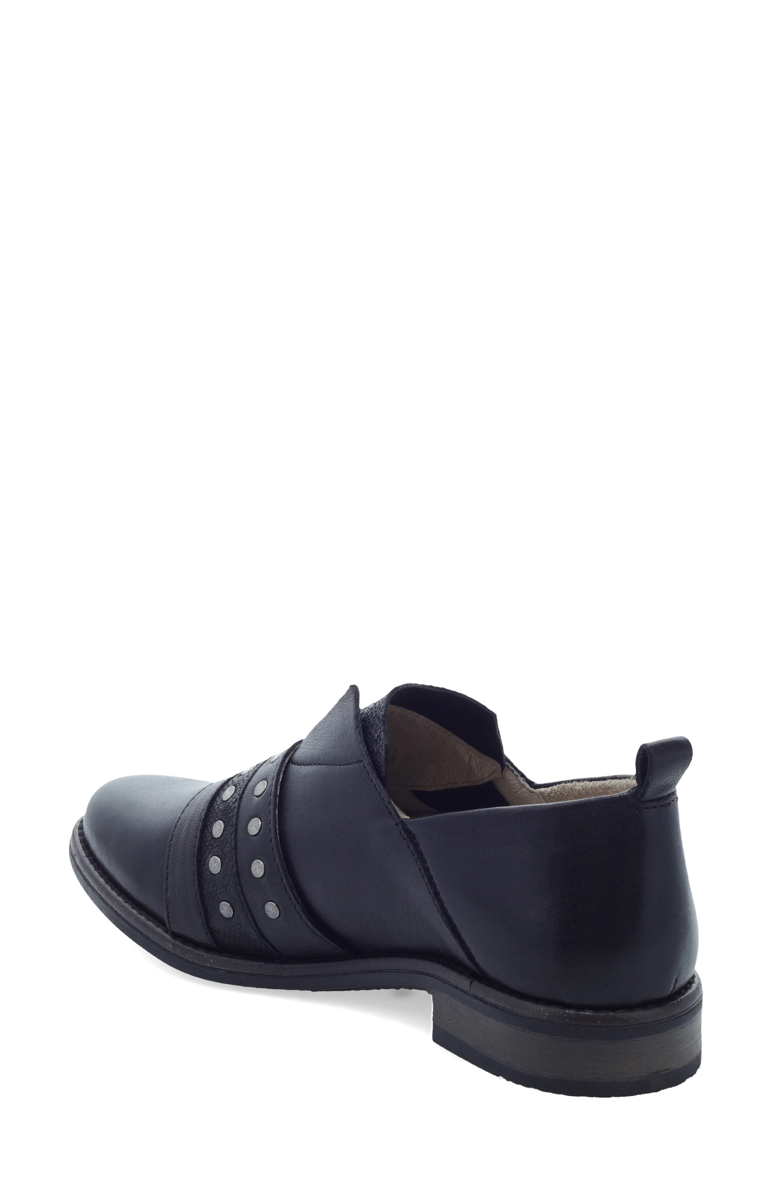 Studded Slip-On, Alternate, color, BLACK LEATHER