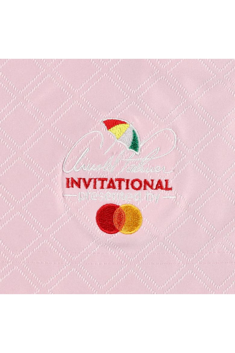 Men's Puma  Pink Arnold Palmer Invitational Tipped Jacquard Polo, Alternate, color, Pink