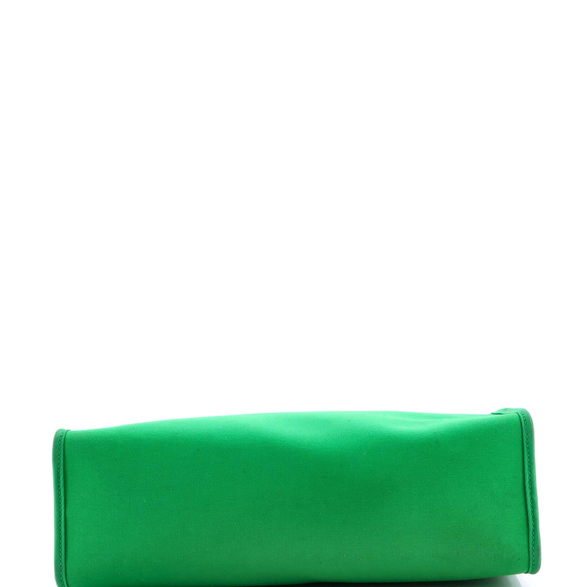 Pre-Owned Hermes Herbag Zip Leather and Toile 31, Alternate, color, Green