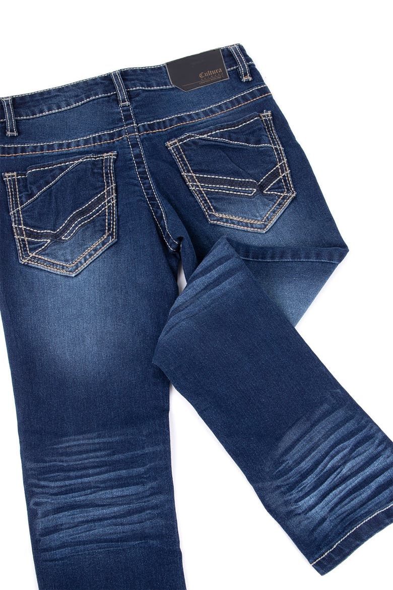 Kids' 5-Pocket Stretch Jeans, Alternate, color, MED BLUE