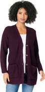 Roaman's Waffle Button Front Cardigan