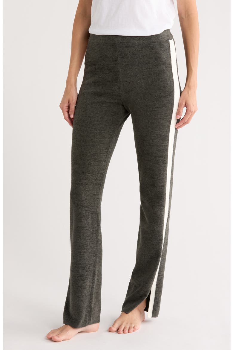 CozyChic® Ultra Lite® Side Stripe Slim Straight Leg Pants, Main, color, DARK MOSS/ PEARL