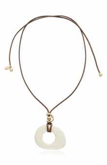 Abstract Pendant Cord Necklace