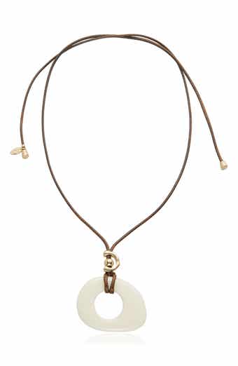 Abstract Pendant Cord Necklace
