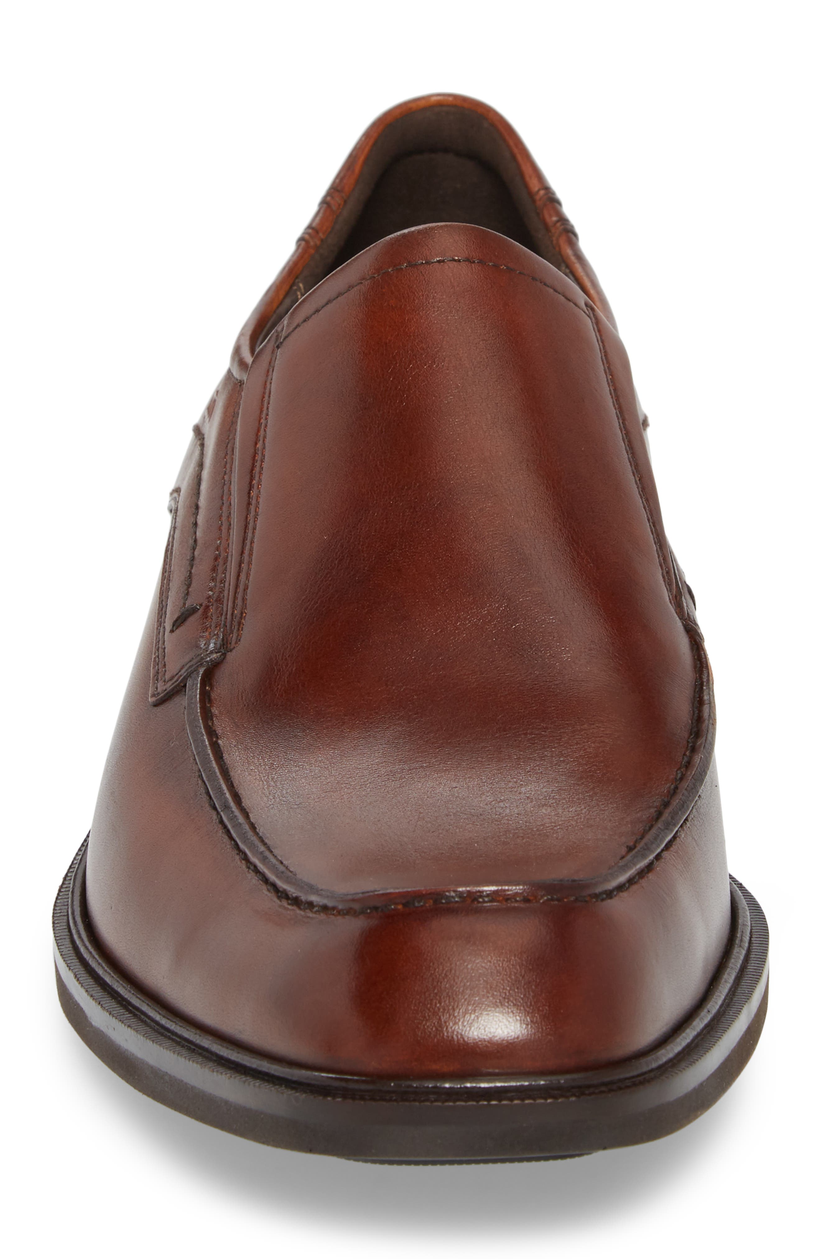 Windsor Apron Toe Slip-On, Alternate, color, AMBER LEATHER