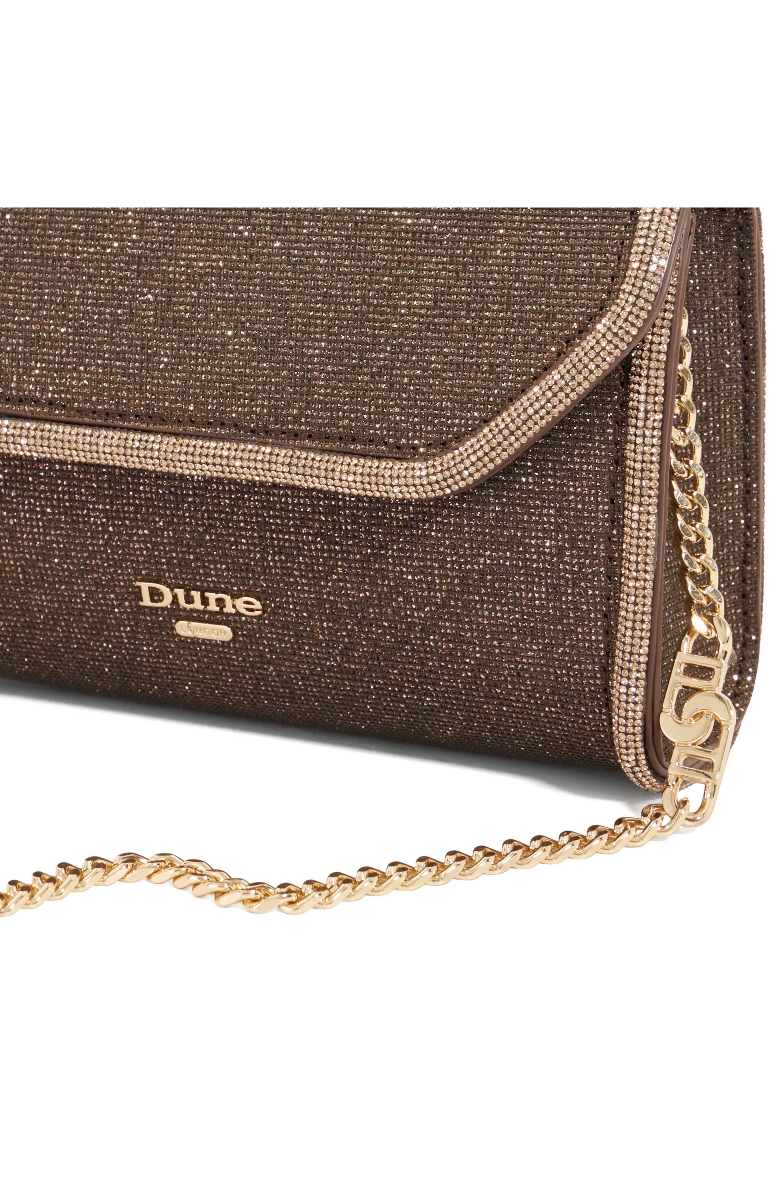 Dune London Bellini Clutch, Alternate, color, Bronze