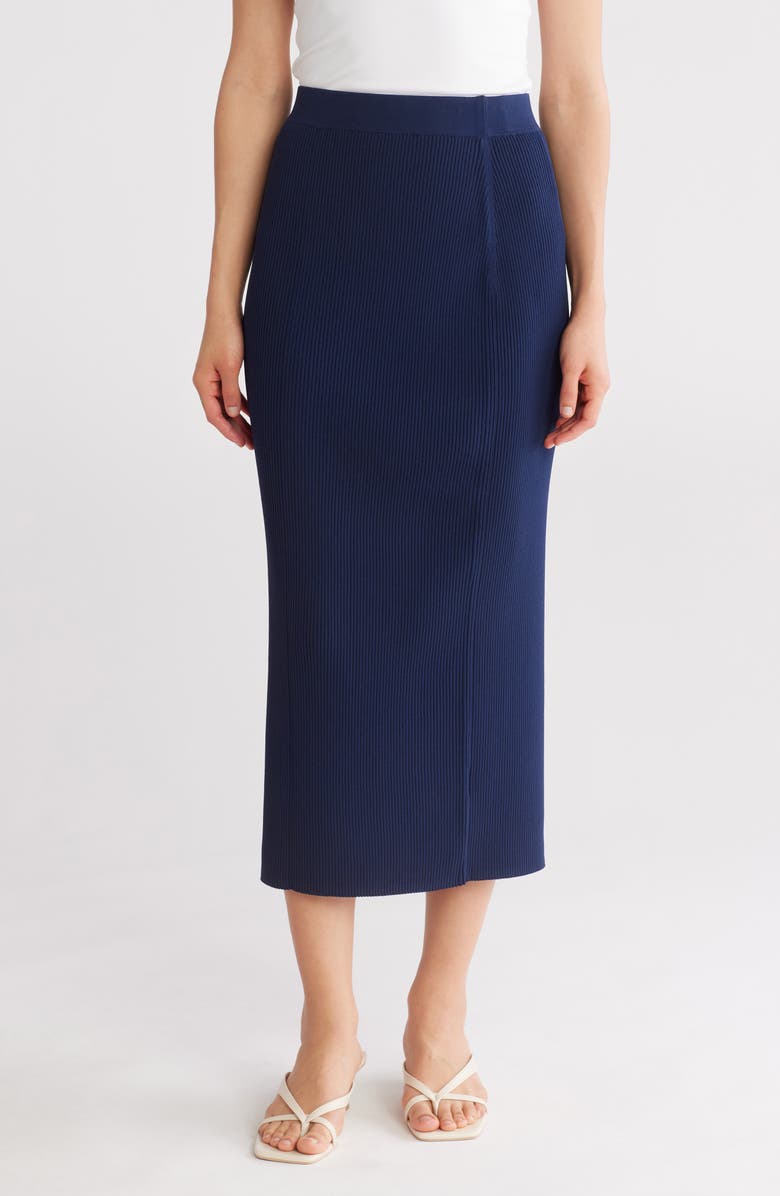 Theory Slim Ribbed Sweater Skirt, Main, color,
