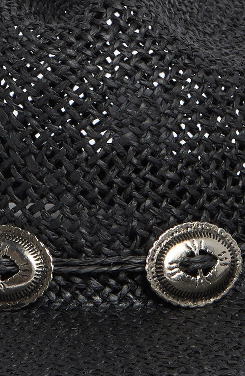 BP. Boho Straw Cowboy Hat, Alternate, color, Black