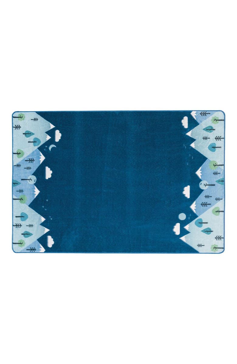 Kaplan Early Learning Company Tranquil Mountains Carpet, Main, color, Blue