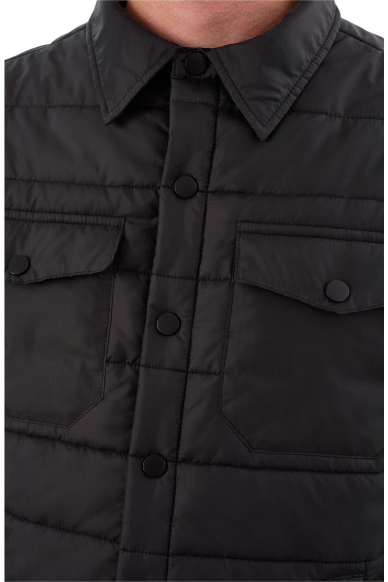 Quilted Trucker Jacket, Alternate, color, BLACK