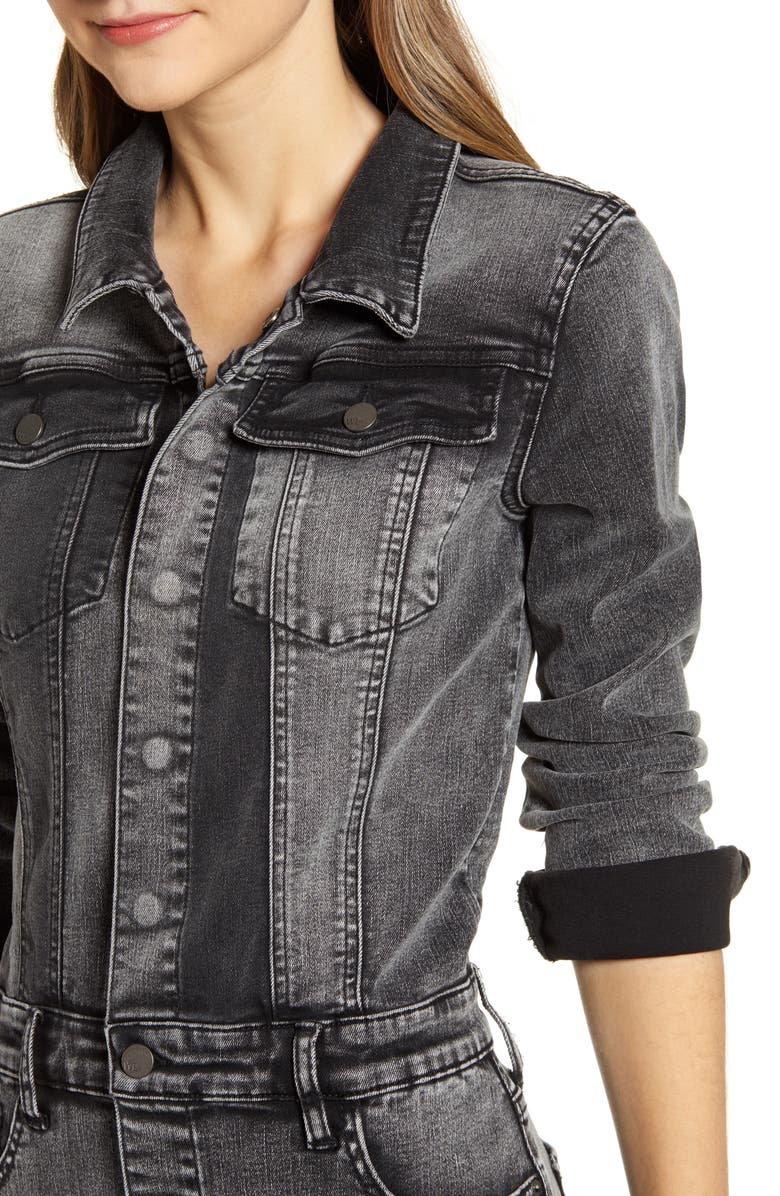 Wash Lab Denim Long Sleeve Denim Midi Dress, Alternate, color,