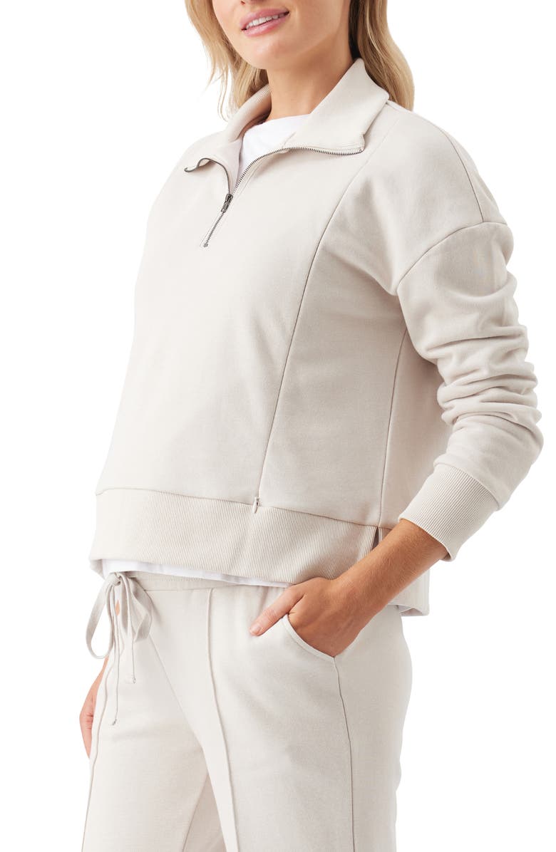 Ripe Maternity Terry Nursing Sweat, Alternate, color, Chalk