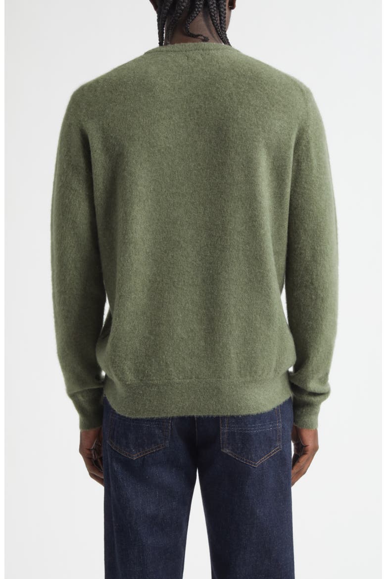 Men's Crewneck Cashmere Sweater, Alternate, color, MILITARE