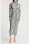 Marni Turtleneck Long Sleeve Mesh Dress