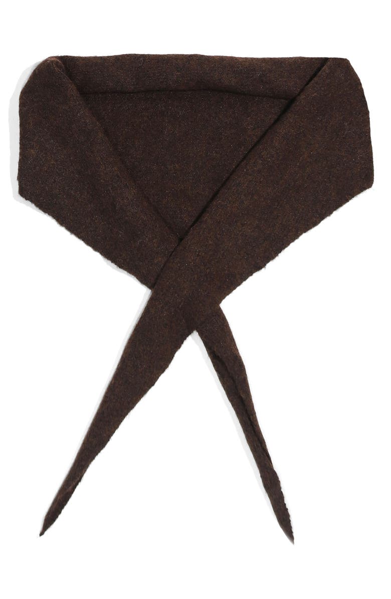 Petit Moments Courchevel Triangle Scarf, Main, color, Brown