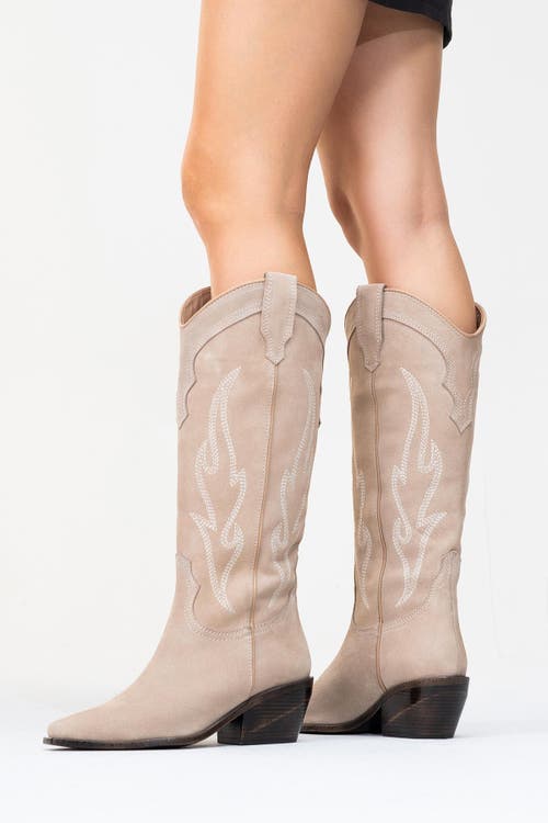 Forever & Always Shoes Pietro Leather Western Knee High Boot In Brown