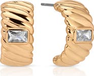 Ettika Textured Half Hoop Earrings