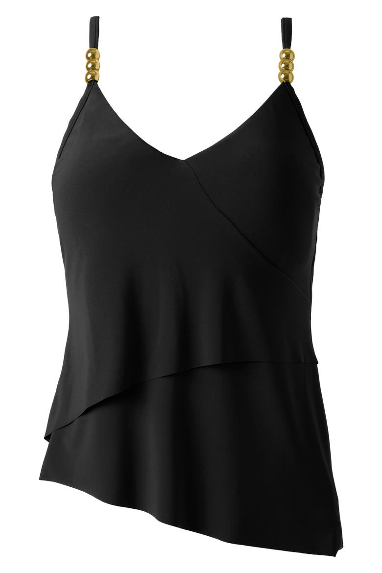Elsa Tankini Top, Alternate, color, BLACK