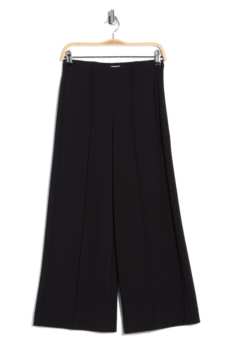 Wide Leg Ponte Pants, Alternate, color, BLACK