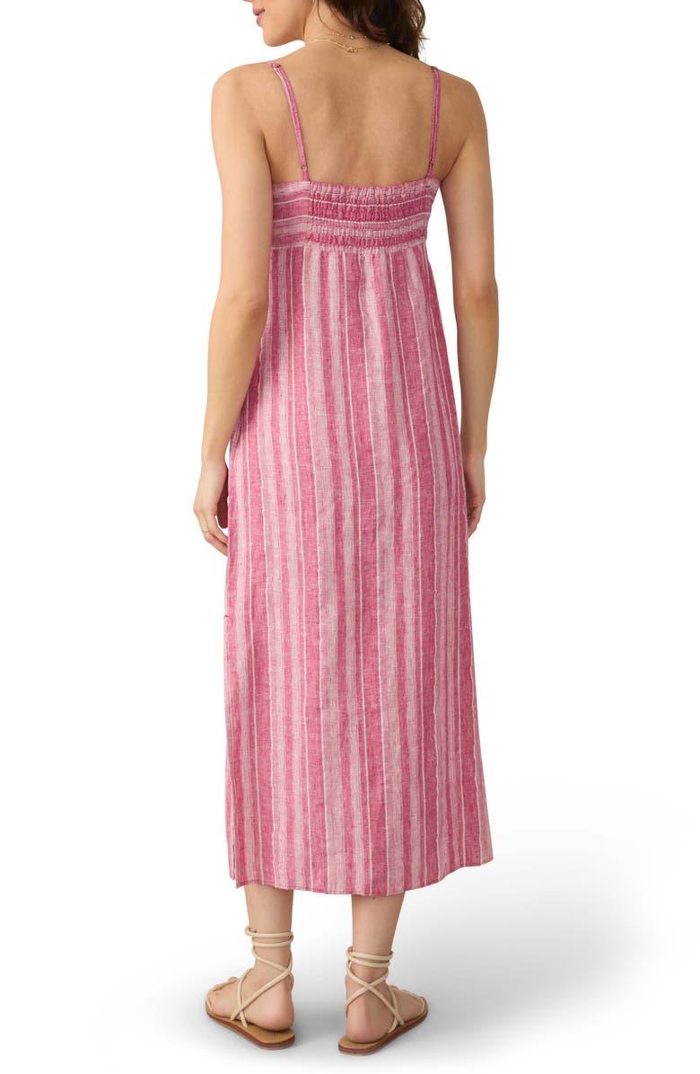 Faherty Sienna Stripe Linen Blend Sundress, Alternate, color, Granita Stripe