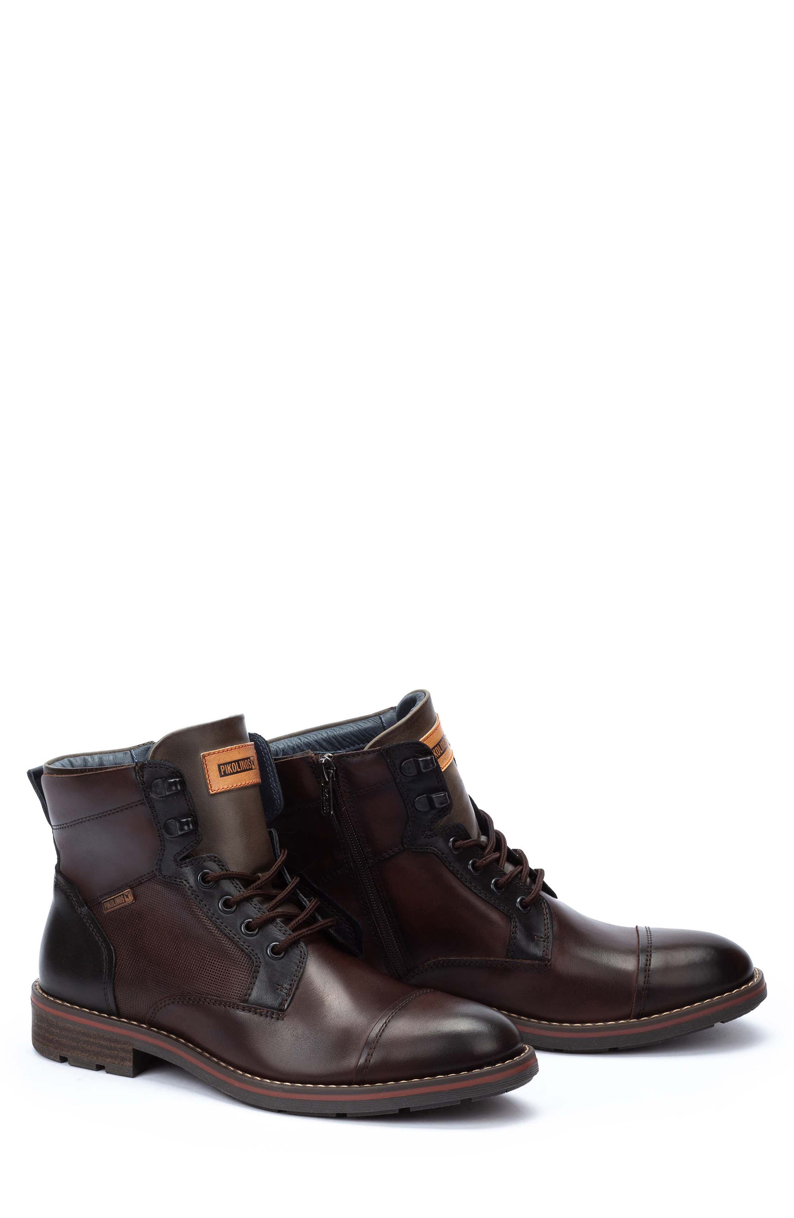 PIKOLINOS York M2M Lace-Up Cap Toe Boot, Alternate, color, Olmo