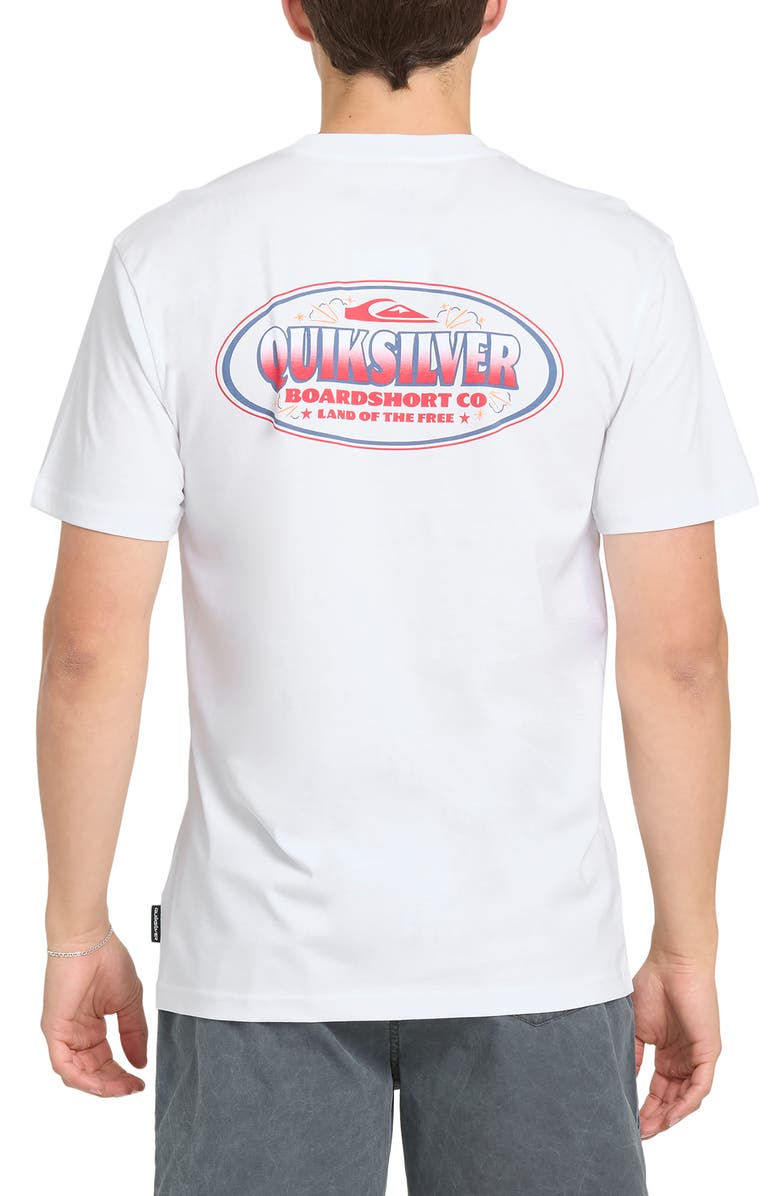 Quiksilver Firecracker MT0 Graphic T-Shirt, Alternate, color, White