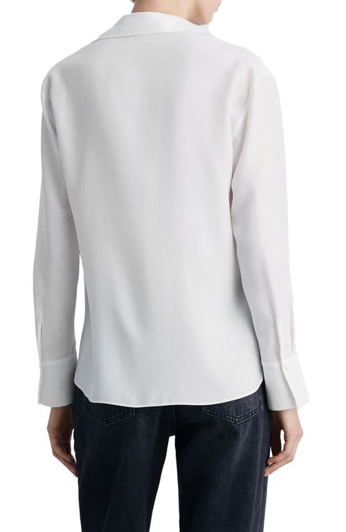 Mango Fluid Button-up Shirt In Off White