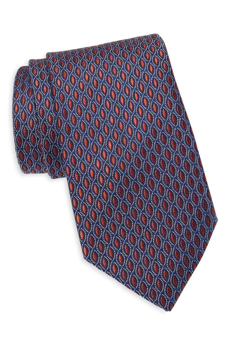 Orchardson Neats Silk Blend Tie, Main, color, BROWN/ BLUE