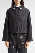 Marni Daisy Appliqué Denim Jacket