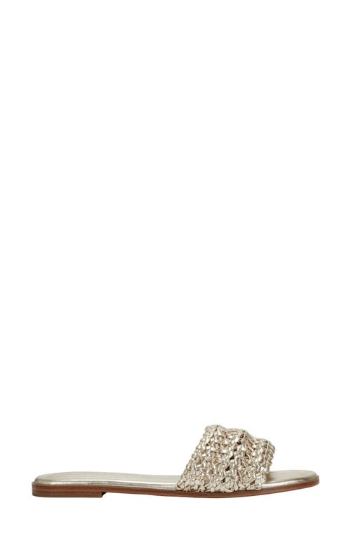 Marc Fisher Ltd Vickee Woven Sandals In Gold