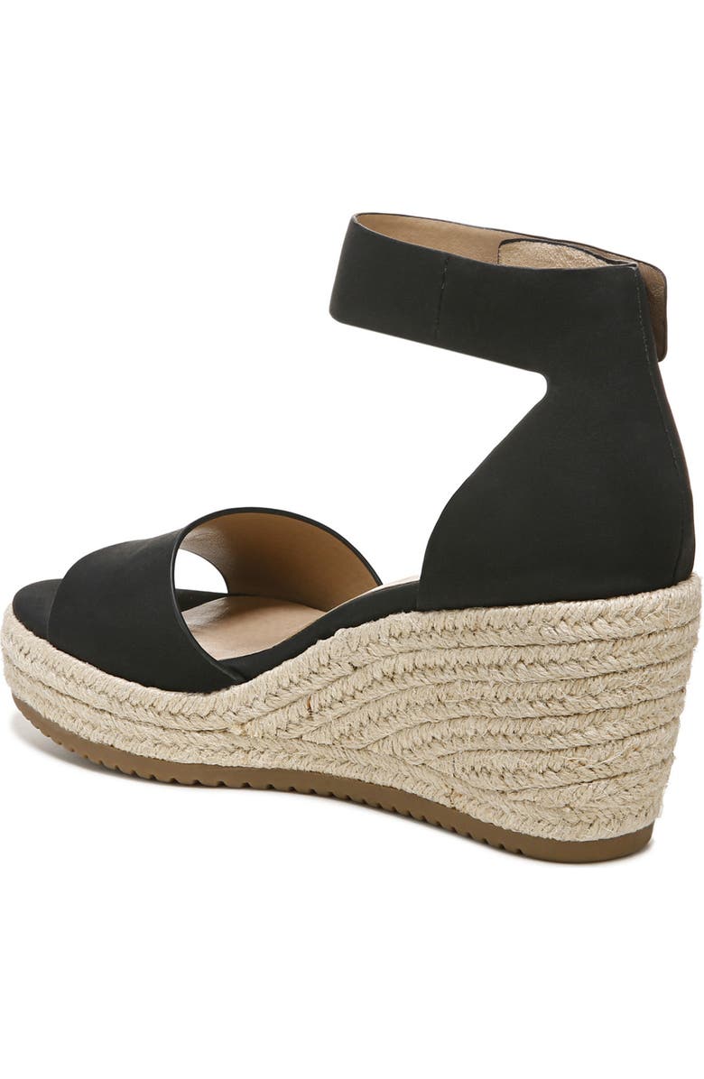 SOUL NATURALIZER Oakley Ankle Strap Espadrille Wedge Sandal, Alternate, color, Black