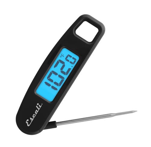 Escali Compact Folding Digital Thermometer In Black