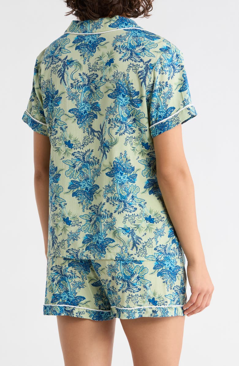 Tart Dixie Short Sleeve Pajamas Set, Alternate, color, Jungle Scenic Green