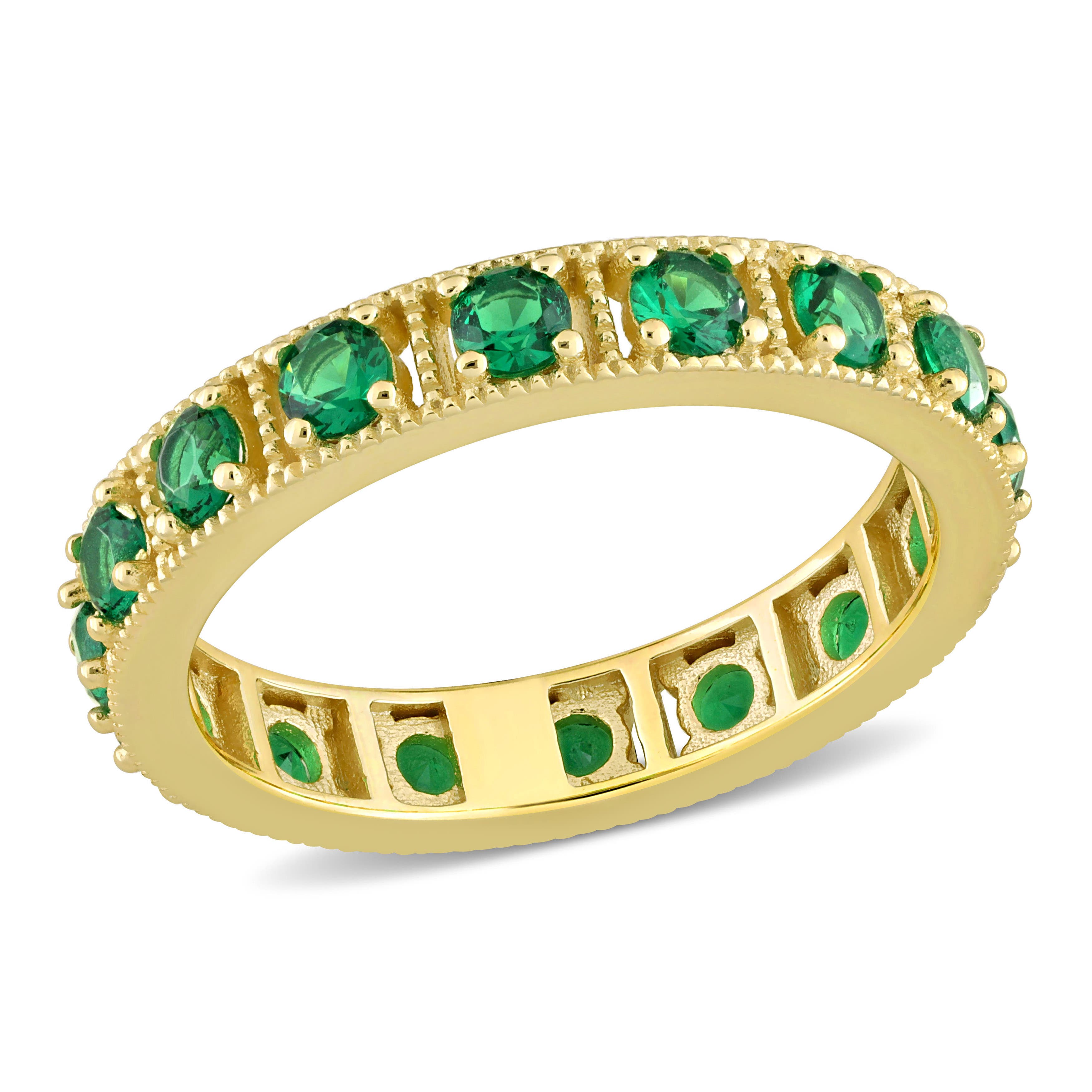 selected Green CZ/Yellow-Plated