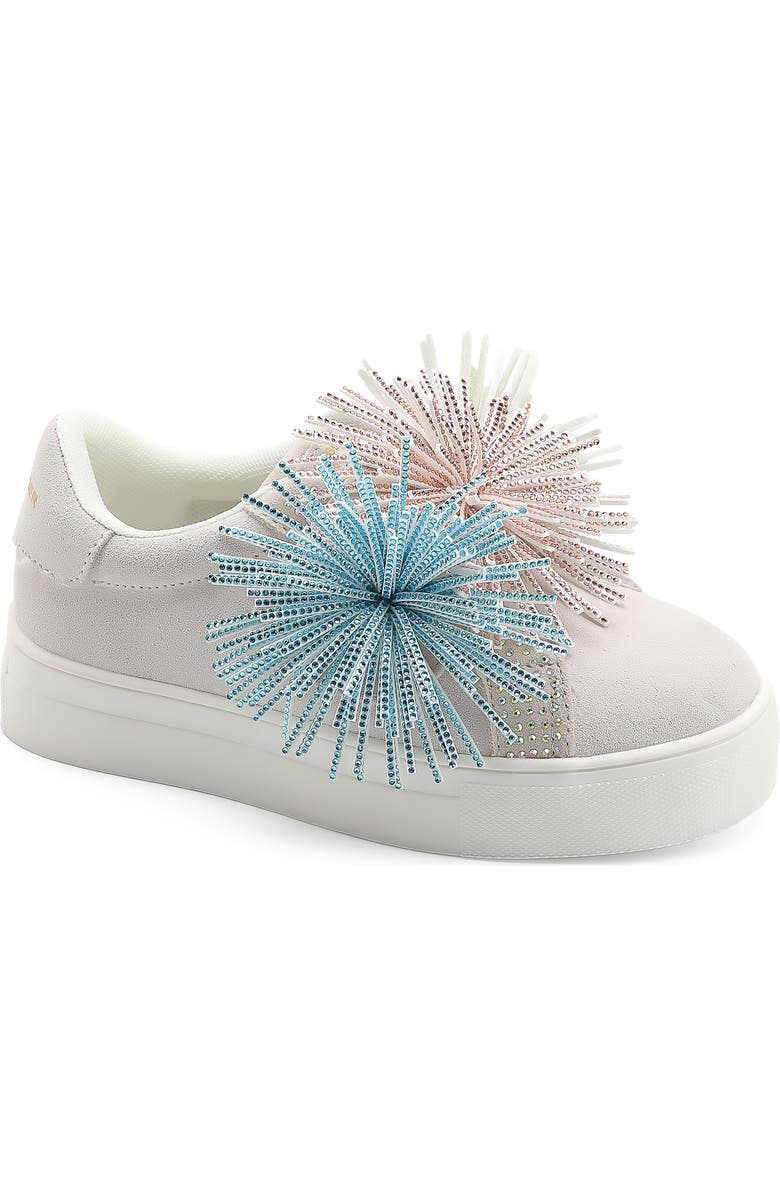 Kurt Geiger London Kids' Laney Fringe Sneaker, Main, color, White