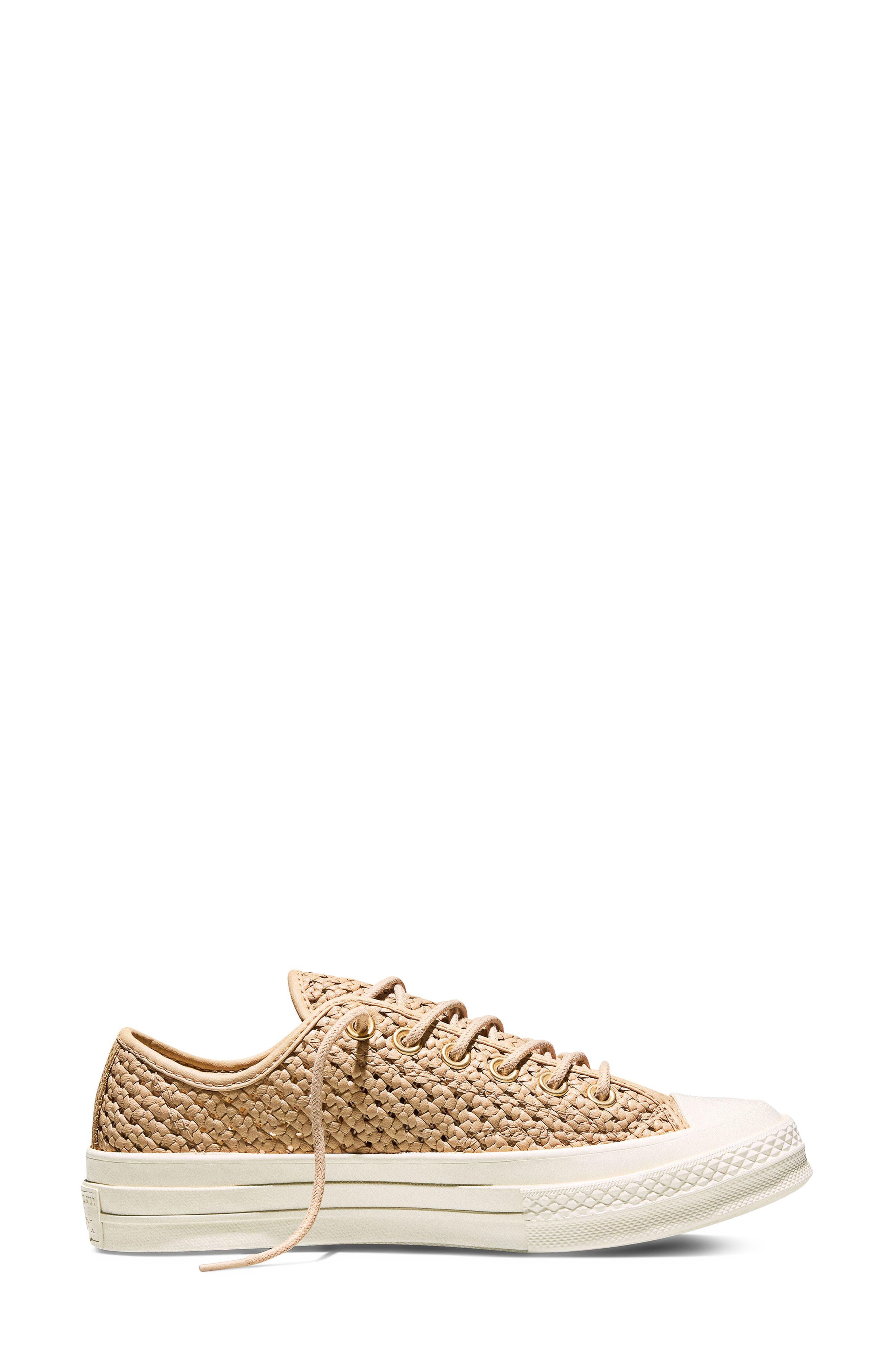 Converse Gender Inclusive Chuck 70 Woven Leather Sneaker, Alternate, color, Hay Day/ Hay Day/ Egret