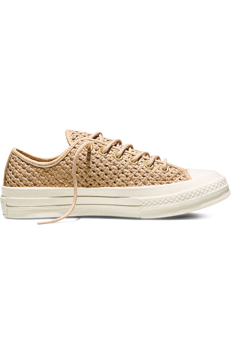 Converse Gender Inclusive Chuck 70 Woven Leather Sneaker, Alternate, color, Hay Day/ Hay Day/ Egret