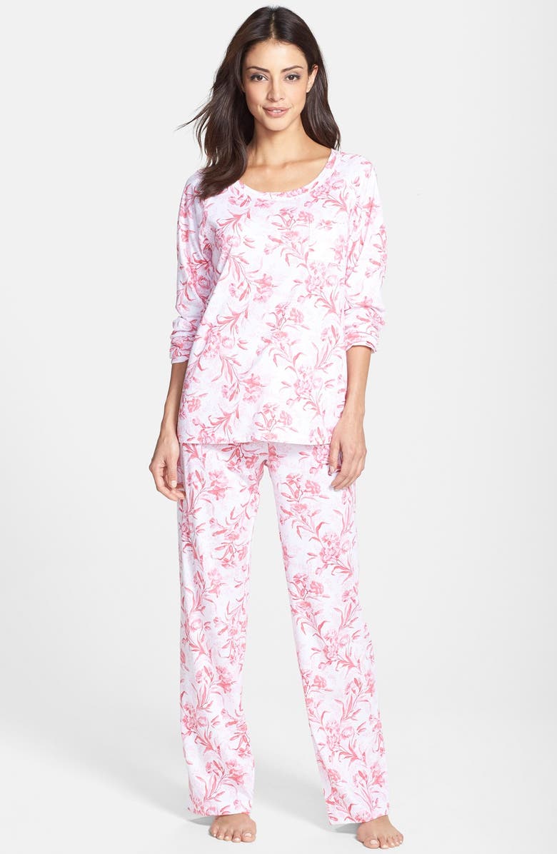 Carole Hochman Designs Long Sleeve Cotton Jersey Pajamas, Main, color, 