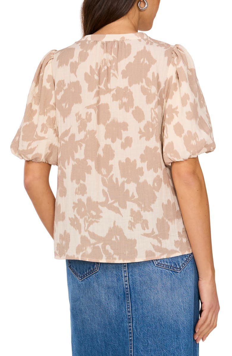 Vince Camuto Organdy Puff Sleeve Top, Alternate, color, 