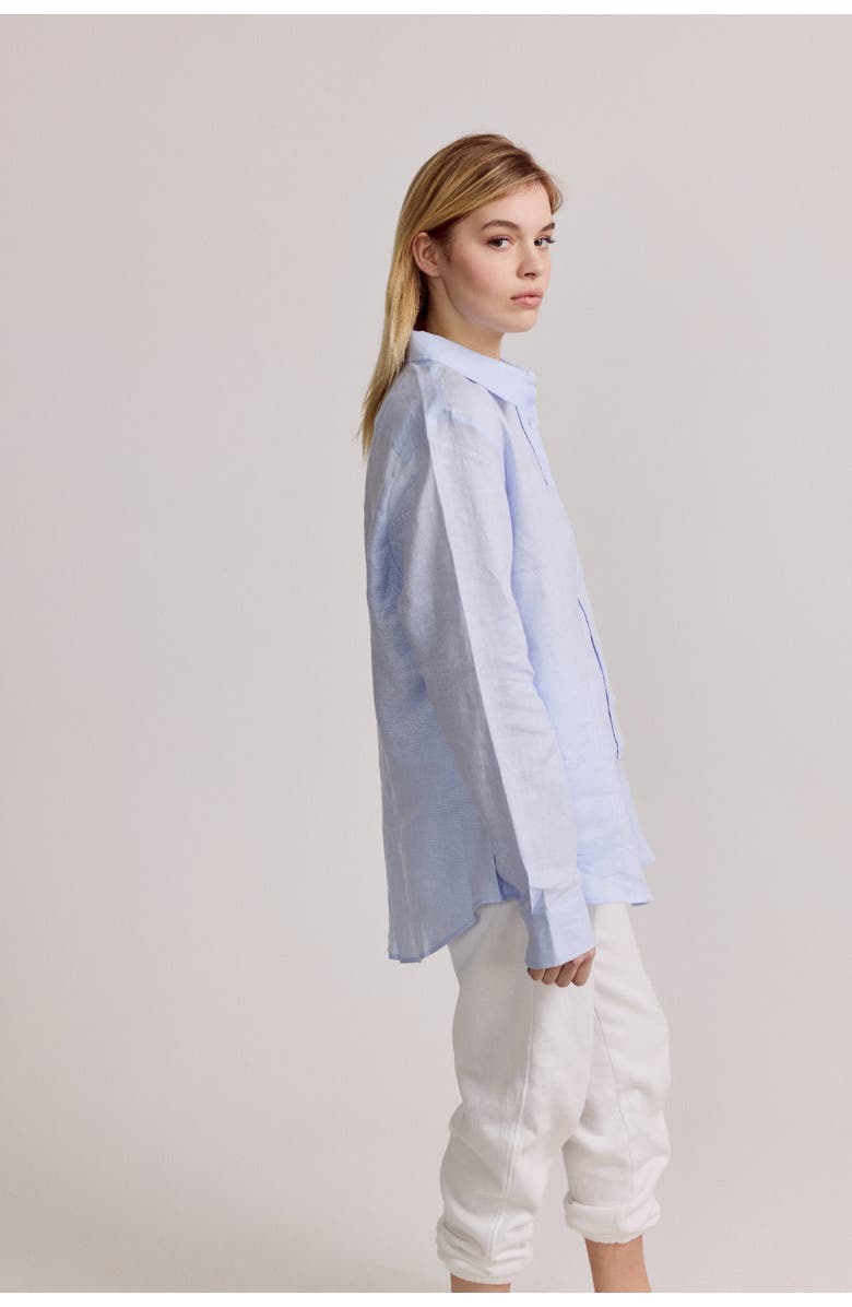 The Shirt by Rochelle Behrens The Washed Linen Shirt, Alternate, color, Light Blue