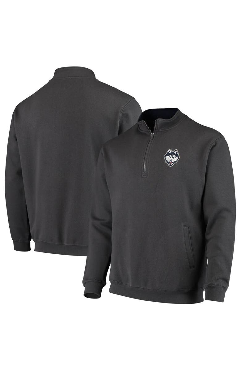 COLOSSEUM Men's Colosseum Charcoal UConn Huskies Tortugas Logo Quarter-Zip Jacket, Main, color, Charcoal