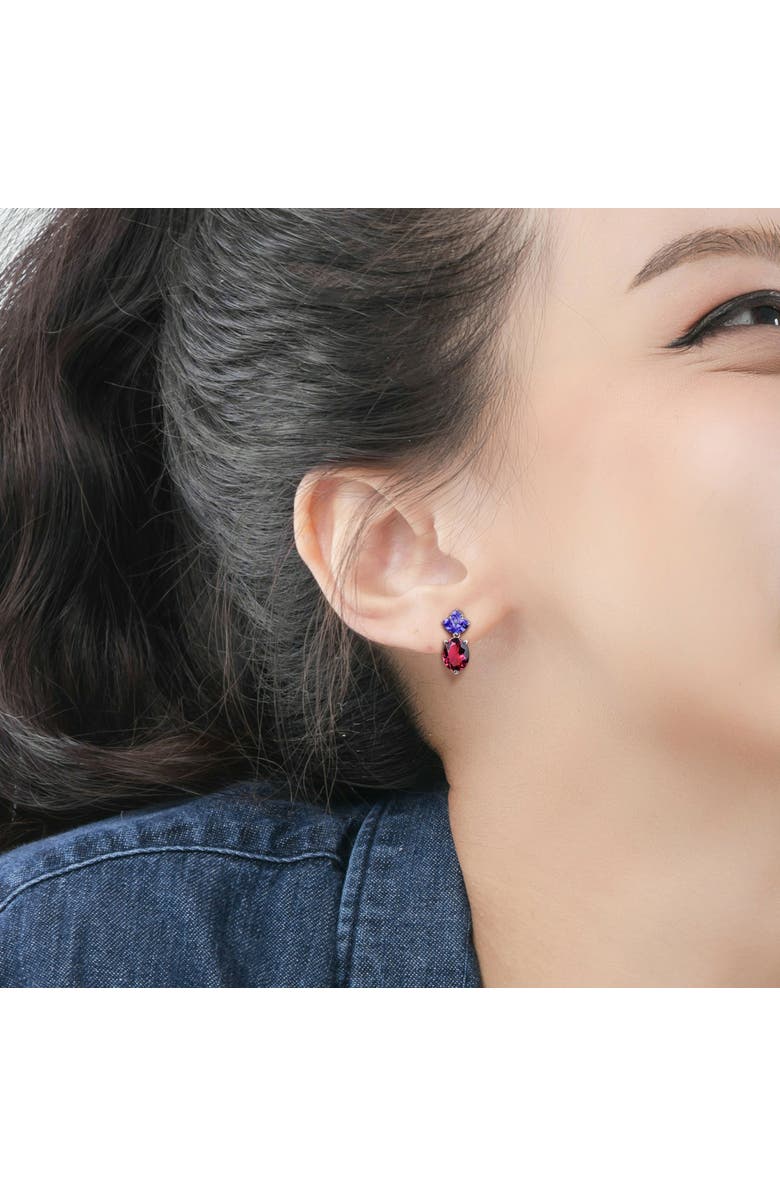 Julianna B. Pink Tourmaline & Tanzanite Drop Earrings 14K, Alternate, color, Pink Tourmaline