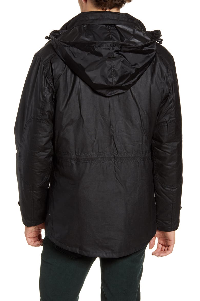 Sapper Regular Fit Weatherproof Waxed Cotton Jacket, Alternate, color, BLACK