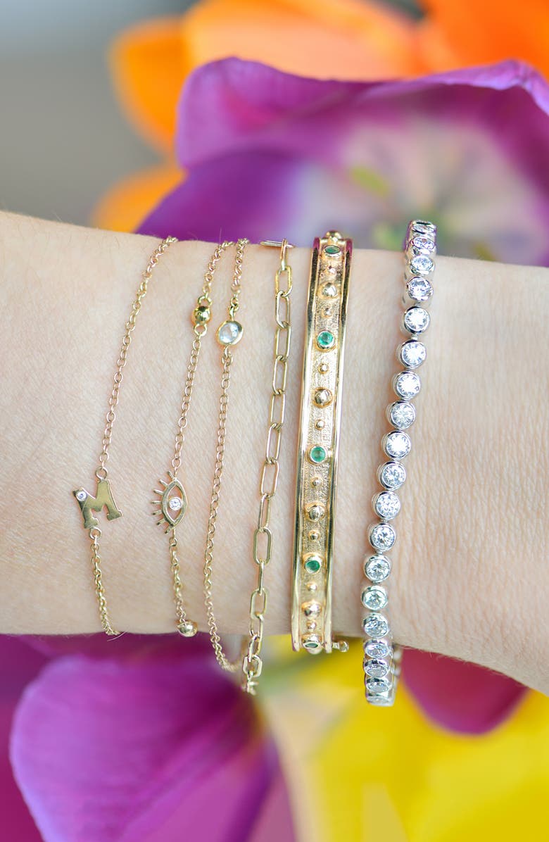 Anzie Dew Drop Méditerranée Bangle Bracelet, Alternate, color, Emerald