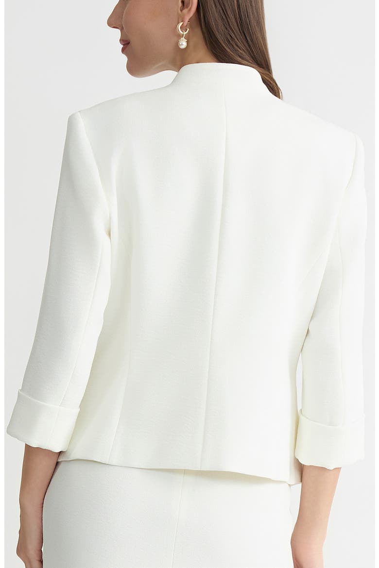 Collarless Zip Pocket Blazer, Alternate, color, VANILLA ICE