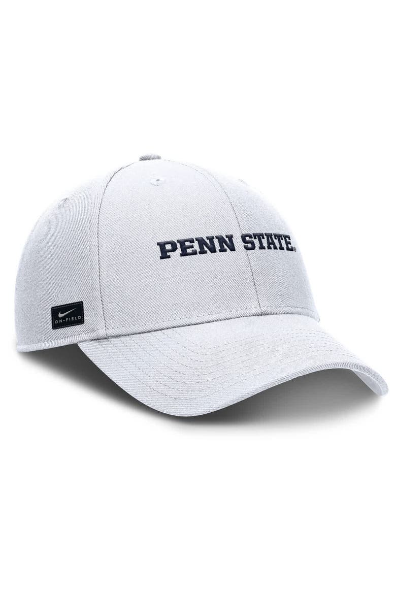 Men's Nike White Penn State Nittany Lions 2025 On-Field Rise Performance Adjustable Hat, Alternate, color, White